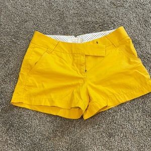 Jcrew yellow 3” chino short